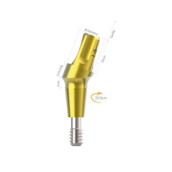 Imagen de MUÑON ANGULADO IDEALE 4.5 X 6 X 1.5 mm 30º