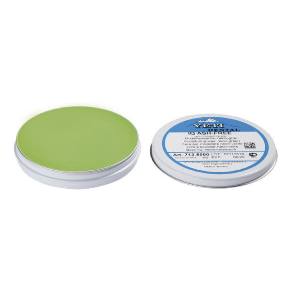 Imagen de IQ ASH-FREE CERA PARA MODELAR VERDE NEÓN, 45G